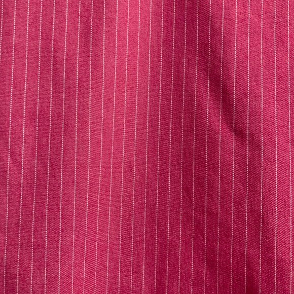 Next Capri Trousers Pink Pinstripe Cotton Blend Cuffed Hem With Pockets UK 14 - Picture 4 of 13